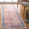 SAFAVIEH Washable Rug Arizona Collection - 2'6" x 8' Runner, Rust & Aqua, Slip Resistant & Easy to Clean, Ideal for Living Room, Entryway, Foyer, Kitchen, Bedroom (ARZ559Q) view 1