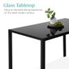 Best Choice Products 7-Piece Glass Dining Set, Modern Kitchen Table Furniture for Dining Room, Dinette, Compact Space-Saving w/Glass Tabletop, 6 Upholstered PU Chairs, Metal Steel Frame - Black view 3