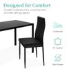 Best Choice Products 7-Piece Glass Dining Set, Modern Kitchen Table Furniture for Dining Room, Dinette, Compact Space-Saving w/Glass Tabletop, 6 Upholstered PU Chairs, Metal Steel Frame - Black view 4
