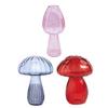 3-Piece Mushroom-Shape Vase Glass Terrarium Hydroponic Mini Flower Vase for Birthday Christmas New Year Garden Home Office Room Desktop Dcor (Yellow) view 1