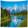 CORFOTO 59x39 Inch Mountains Lake Tapestry Grand Teton Snake River in National Park Wall Hangings for Kids Adults Bedroom Aesthetic College Dorm Living Room Wall Hanging Decor view 1