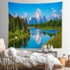 CORFOTO 59x39 Inch Mountains Lake Tapestry Grand Teton Snake River in National Park Wall Hangings for Kids Adults Bedroom Aesthetic College Dorm Living Room Wall Hanging Decor view 3