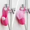 1PCS Silicone Sink Basket,Hanging Storage Bag Sink Drain Rack Soft Soap Dish Folding Drain Rack for Kitchen Bathroom(Green) view 4
