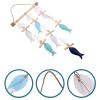 Holibanna Mediterranean Style Fish and Seashell Wall Hanging Wind Chime Decor for Nautical Home Unique Fish Ornaments for Living Room Bedroom and Beach Themed Spaces view 4