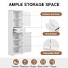 DofFo 67.3" Tall Linen Cabinet, Modern Freestanding with 2 Doors and 1 Drawer, Organizers Storage, Shelves for Bathroom, Living Room, Anti-Tipping (White) view 3