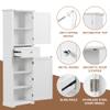 DofFo 67.3" Tall Linen Cabinet, Modern Freestanding with 2 Doors and 1 Drawer, Organizers Storage, Shelves for Bathroom, Living Room, Anti-Tipping (White) view 4