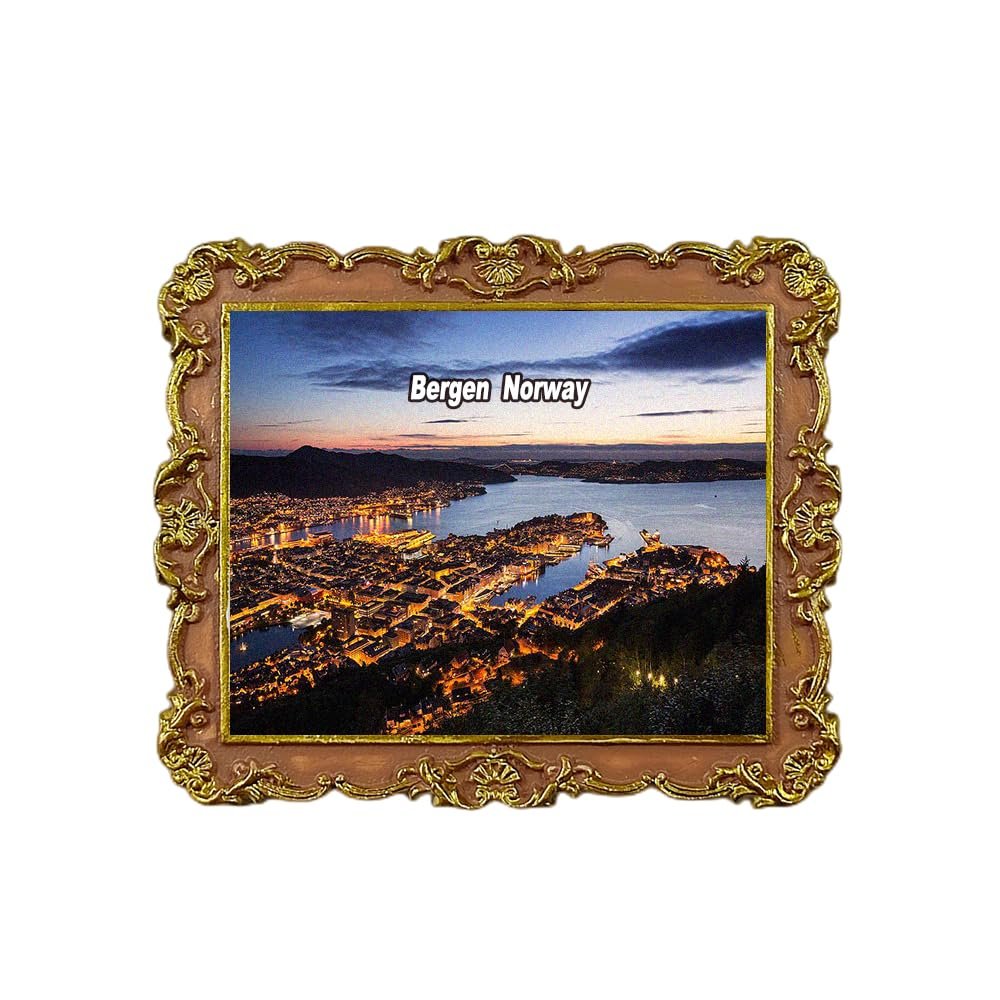 Bergen Norway Refrigerator Magnet 3D Travel Souvenir Fridge Decoration Magnetic Sticker Craft Collection