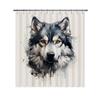 Ganshan Bi Funny Siberian Husky Dog Shower Curtain for Bathroom Home Decor Dog Puppy Pet Animal Print Bath Curtains with 12 Hooks 72x80 Inch Style 6 view 1