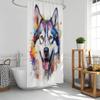 Ganshan Bi Funny Siberian Husky Dog Shower Curtain for Bathroom Home Decor Dog Puppy Pet Animal Print Bath Curtains with 12 Hooks 72x80 Inch Style 6 view 4
