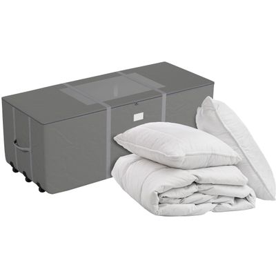 Christmas Tree Storage Bag - Rolling Bag for 12FT Disassembled Artificial Trees, Seasonal Decor, Packing, Moving, and Home Storage by Elf Stor (Gray)