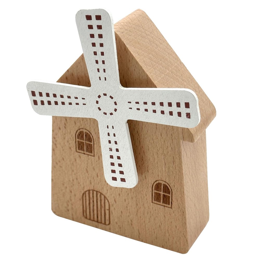 Pursuestar You are My Sunshine Rotating Wood House Windmill Wind Up Music Box, YunSheng Mechanism Movement Musical Gift for Birthday Christmas Wedding Mother's Day