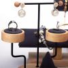Jewelry Rack Jewelry Hanging Stand, Pendant Earring Bracelet Ring Display Holder, T-Bar Plated Metal Tabletop Jewelry Organizer Tower with Wooden Base Jewelry Stand Holder (Color : B) view 3