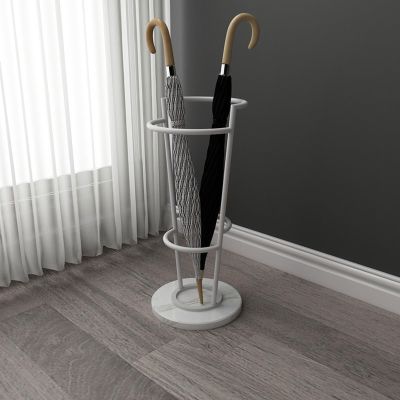 HUHJYUGE Umbrella Holder, Iron Umbrella Holder Stand Indoor, Marble Base, Umbrella Holder with Hooks, Apartment Hotel Entrance Office Decor Umbrella Holder, Umbrella Organiser (F)
