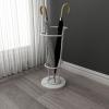 HUHJYUGE Umbrella Holder, Iron Umbrella Holder Stand Indoor, Marble Base, Umbrella Holder with Hooks, Apartment Hotel Entrance Office Decor Umbrella Holder, Umbrella Organiser (F) view 1