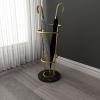 HUHJYUGE Umbrella Holder, Iron Umbrella Holder Stand Indoor, Marble Base, Umbrella Holder with Hooks, Apartment Hotel Entrance Office Decor Umbrella Holder, Umbrella Organiser (F) view 2