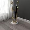 HUHJYUGE Umbrella Holder, Iron Umbrella Holder Stand Indoor, Marble Base, Umbrella Holder with Hooks, Apartment Hotel Entrance Office Decor Umbrella Holder, Umbrella Organiser (F) view 3