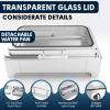 THXSUN Electric Chafing Dish Set, Dual 4.5QT Electric Buffet Server, Half Size Roll Top Stainless Steel Food Warmers with Temperature Control for Catering & Events view 4