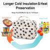 Bluboon Kids Girls Lunch Bag Insulated Lunch Box for school Corduroy Lunch Cooler Organizer School Kids Lunch Tote (Corduroy Beige Floral) view 4