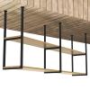 Ceiling Wooden Storage Shelf, Kitchen Pot Pan Rack Spice Shelves Balcony Floating Flower Stand, Bathroom Toiletries Organizer Shelves, 2 Layer Decorative Display Shelving - Easy to Install ( Size : 12 view 1