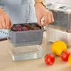 Cabilock Food Storage Container 7.8 Inch Clear Fresh Box with Breathable Valve Refrigerator Organizer for Kitchen and Camping view 3
