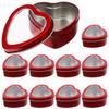 VILLCASE Heart Shaped Metal Tins, 10 Pack Empty Candle Jars Cans with Clear Window Lids, Party Favors Storage Box Container for Candies, Treasures, Presents, Thanksgiving, 6x5.9cm, L1856W38MPGF view 1