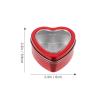 VILLCASE Heart Shaped Metal Tins, 10 Pack Empty Candle Jars Cans with Clear Window Lids, Party Favors Storage Box Container for Candies, Treasures, Presents, Thanksgiving, 6x5.9cm, L1856W38MPGF view 2