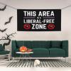 YVNUM Anti F K Biden Democrats Suck This Area Is A Liberal Free Zone Banner Decorations 35" X 71" Yard Banner Sign,Holiday Indoor Outdoor Party Favors view 2