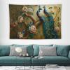 HZOHNAGO Peacock Tapestry Vintage Peacocks Branch Flowers Printed Wall Tapestry Wall Hanging for Bedroom Living Room Dorm 90" W x 60" H view 1