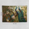 HZOHNAGO Peacock Tapestry Vintage Peacocks Branch Flowers Printed Wall Tapestry Wall Hanging for Bedroom Living Room Dorm 90" W x 60" H view 4