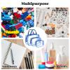 Wensdr 9 Packs Clear PVC Toy Storage Bags Toiletry Bags Waterproof Kids Zippered Toy Organizing Bags for Building Blocks Puzzle Stationery Blue view 4