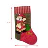 FixtureDisplays 14X9" Xmas Stocking Sack Santa Christmas Gift Bag Hanging Gift Stocking Bag 15027-SANTA1-NEW view 2