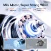JISULIFE Portable Handheld Fan Life9, Turbo Power High Speed Air [18H Max Cooling Time], 5 Gear Wind, 5000mAh Rechargeable, Mini Pocket Design, Personal Fan for Travel Concerts Camping Makeup - Black view 3