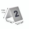 HJXGQJM Stainless Steel Tent Style Table Number Card, Double-Sides Table Sign Number Plate, Tabletop Number Stackable, for Wedding Reception Decorations and Restaurant (Size : 61-70) view 2