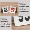 HJXGQJM Stainless Steel Tent Style Table Number Card, Double-Sides Table Sign Number Plate, Tabletop Number Stackable, for Wedding Reception Decorations and Restaurant (Size : 61-70) view 3