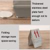 HJXGQJM Stainless Steel Tent Style Table Number Card, Double-Sides Table Sign Number Plate, Tabletop Number Stackable, for Wedding Reception Decorations and Restaurant (Size : 61-70) view 4