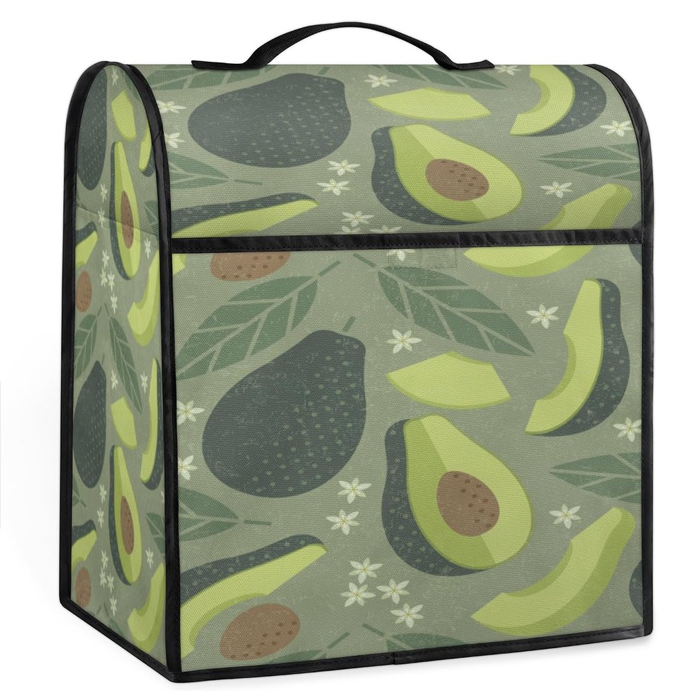 Avocado Fruit Pattern Stand Mixer Cover Compatible with 6-8 Quarts Kitchen Aid Mixer Dust Proof Kitchen Mixer Cover with Top Handle and Pockets