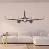 Airplane Silhouette Metal Wall Art, Airplane Wall Art Metal, Airplane Wall Decor, Metal Line Art Wall Decor, Metal Minimalist Wall Art, Large Metal Wall Decor for Living Room Bedroom (24"x12" | 60x30 cm, Black) view 1