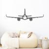 Airplane Silhouette Metal Wall Art, Airplane Wall Art Metal, Airplane Wall Decor, Metal Line Art Wall Decor, Metal Minimalist Wall Art, Large Metal Wall Decor for Living Room Bedroom (24"x12" | 60x30 cm, Black) view 2