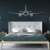 Airplane Silhouette Metal Wall Art, Airplane Wall Art Metal, Airplane Wall Decor, Metal Line Art Wall Decor, Metal Minimalist Wall Art, Large Metal Wall Decor for Living Room Bedroom (24"x12" | 60x30 cm, Black) view 4