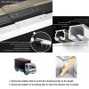Curtain Double Tracks, Aluminium Ceiling Mounted Curtain Tracks System, Silent Sliding Ceiling Curtain Rail, For Living Room Bedroom Room Divider, Straight Curtain Track, Champagne ( Color : White , S view 4