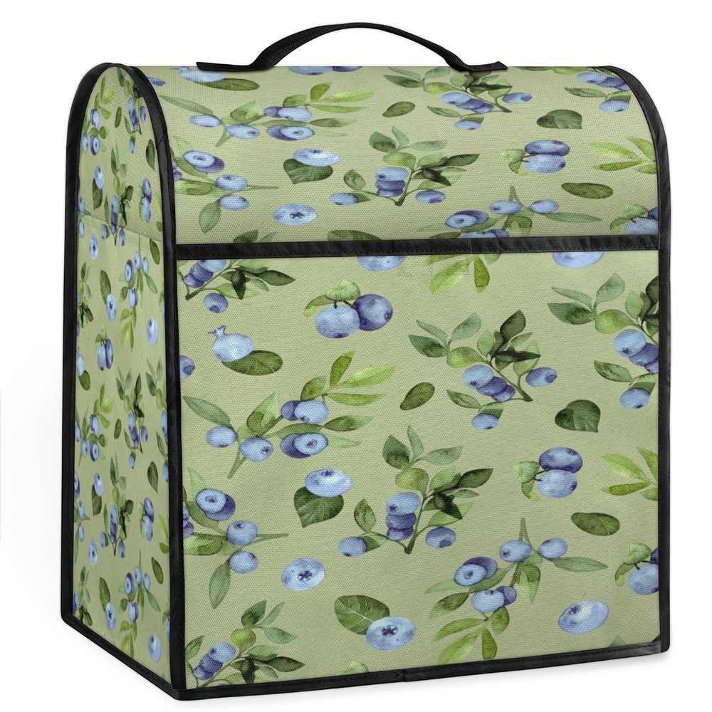 Grape Gras Green Stand Mixer Cover Compatible with 6-8 Quarts Kitchen Aid Mixer Dust Proof Kitchen Mixer Cover with Top Handle and Pockets