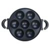 7 Holes Takoyaki Pan,Cast Iron Heavy Duty NonStick Cooking Plate Octopus Ball Maker Breakfast Biscuit Muffin Cornbread Egg Cooker Kitchenware view 1