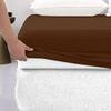 600 Thread Count Cotton Fitted Sheet for Cal-King Size|100% Egyptian Cotton Fitted Sheet|1 Piece Fitted Sheet Comfy, Ultra Soft, Breathable|16 Inch Deep Pocket Fitted Sheet in Chocolate Solid view 2