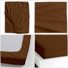 600 Thread Count Cotton Fitted Sheet for Cal-King Size|100% Egyptian Cotton Fitted Sheet|1 Piece Fitted Sheet Comfy, Ultra Soft, Breathable|16 Inch Deep Pocket Fitted Sheet in Chocolate Solid view 3