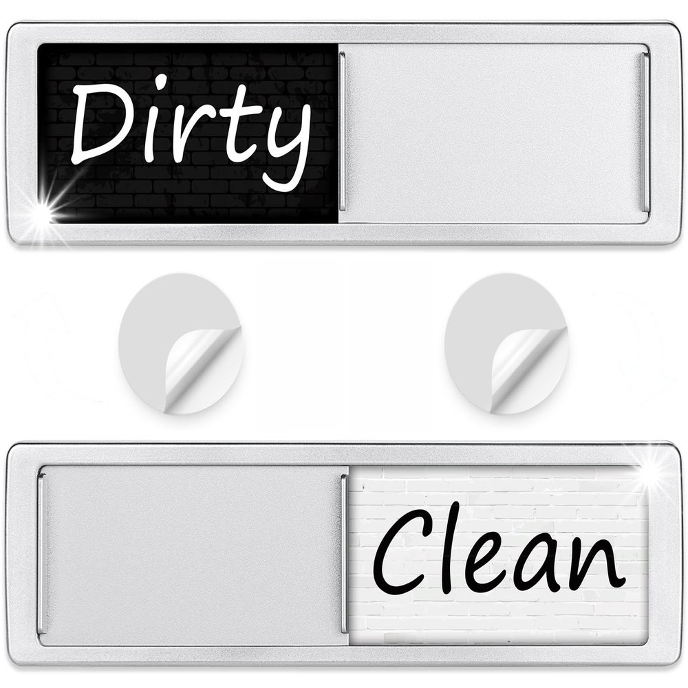 Cimkiz Dishwasher Magnet Clean Dirty Sign Easy to Slide Non-Scratching