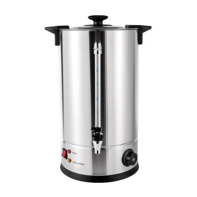 Commercial Grade Coffee Urn, 15LHot Water Urn Double-layer Barrel Wall 304 Stainless Steel Automatic Coffee Brewing 15 Minutes Boiling for Home, Party, Office, Wedding (15L)