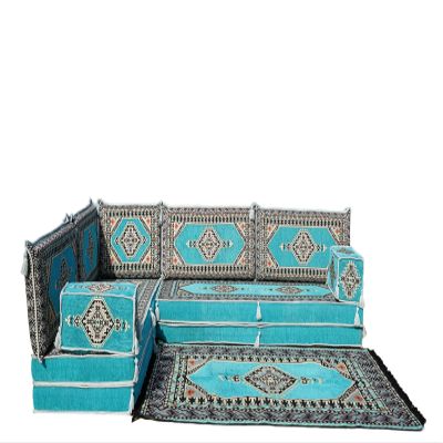 arabicsofa L Shaped Arabic Corner Floor Cushions  Oriental Floor Seating Set for Guest Room