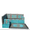 arabicsofa L Shaped Arabic Corner Floor Cushions  Oriental Floor Seating Set for Guest Room view 1