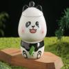AuLYN Hot Chocolate Mug cute mug Ceramic Mug with Lid And Spoon Hot Cocoa Mugs Birthday Gift For Man and Woman Embossed Panda Mug Student Dormitory Gifts (Wink) view 3