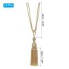 PATIKIL Curtain Tiebacks, 2 Pack 12" Elegant Handmade Curtain Holdbacks Rope with Tassel Home Office Hotel Decorative, Pale Gold Tone view 2
